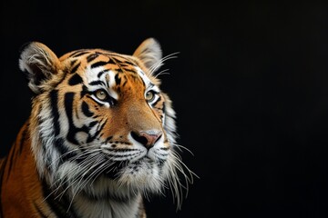 Tiger with a black background