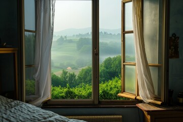 Bedroom With Countryside View