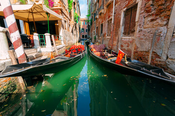 Street scene in Venice, Italy.