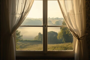 Window Overlooking Expansive Field