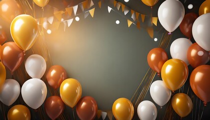 celebration background with balloons festival holiday party or event backdrop with place for text