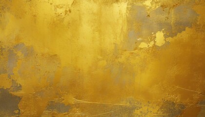 gold background poster texture is old vintage distressed solid gold color with rough peeling paint