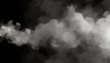 Fototapeta premium gray smoke on black color abstract watercolor background
