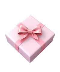 Obraz premium illustration of pink valentine gift box ai generated