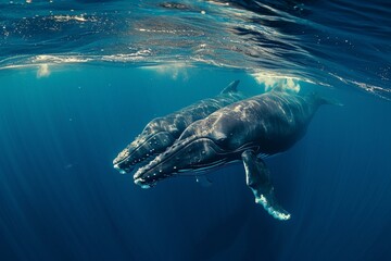 Whale Kiss - Mother & Calf - Tonga