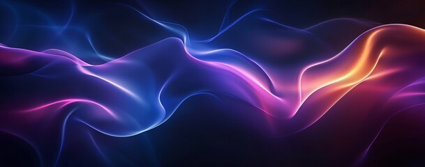 Fototapeta premium an abstract purple and blue glow in a dark environment Generative AI