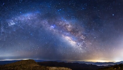 panorama milky way galaxy with stars and space dust in the unive