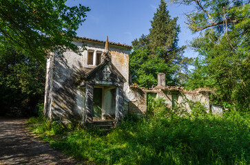 Old building in Mon Repos Palace. The villa was built as a summer residence for the British Lord High Commissioner.