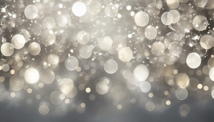 xmas silver grey blurred bokeh abstract background glitter lights and sparkle blurred golden soft vintage seamless card metallic christmas banner