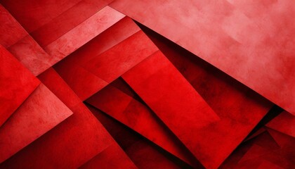 red abstract background design texture detail on geometric layered triangle shapes rectangle banner or red paper in abstract modern art business pattern for products or creative website