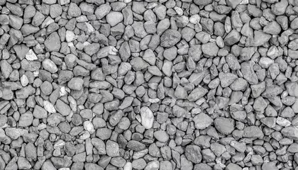 Foto op Canvas panorama of gray gravel floor texture and background seamless © Paris