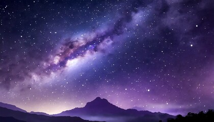 purple galaxy sky at night illustration design