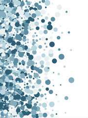 Bubbles pattern Frame Blue banner web. Colored Background. Vector illustration.