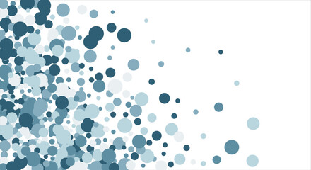 Bubbles pattern Frame Blue banner web. Colored Background. Vector illustration.
