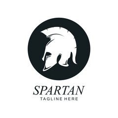 Vector spartan helmet logo template vector