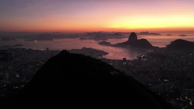 Dona Marta Viewpoint In Rio De Janeiro Brazil. Corcovado Mountain. Sugarloaf Hill. Rio De Janeiro Brazil. Mountain Peak Viewpoint. Dona Marta Viewpoint In Rio De Janeiro Brazil.