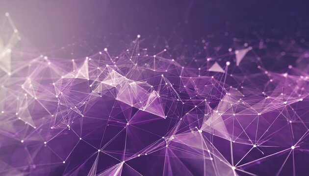 abstract purple background with connecting dots and lines structure and communication plexus effect abstract science geometrical network background