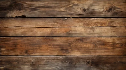Deurstickers Vintage Concept: Old Wooden Plank AI Generated © Alex