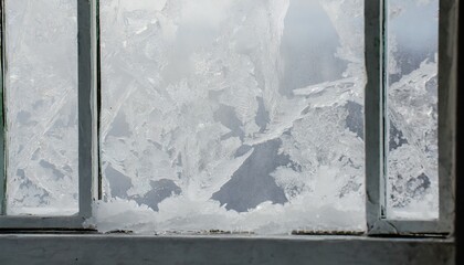 ice on a window background