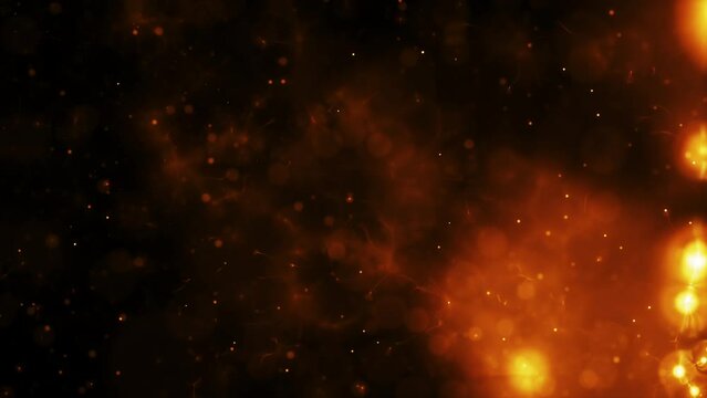 Abstract motion background shining colorful particles. Seamless 4K loop video.