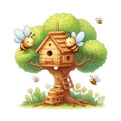Chibi Illustration Cute Kawaii Bee Abeille Mignon