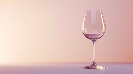 Fototapeta premium a glass of wine sitting on a table next to a pink and yellow background with a small amount of light coming from the top of the glass to the bottom of the glass.