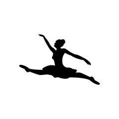 Fototapeta na wymiar Ballet transparent glyph