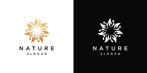 Luxury flower logo design concept, flower logo template