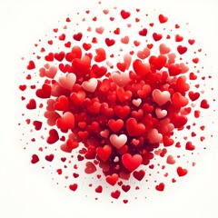 Vector confetti made from hearts. San Valentines Day Concept