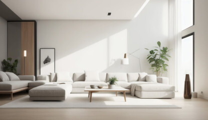 Naklejka na ściany i meble Modern living room - minimal and clean