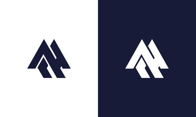 AH initials monogram logo design vector