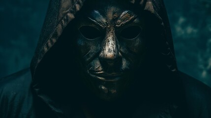 Man Wearing Hooded Mask in Dark Alley Raises Suspicion