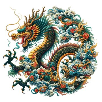 chinese style dragon statue