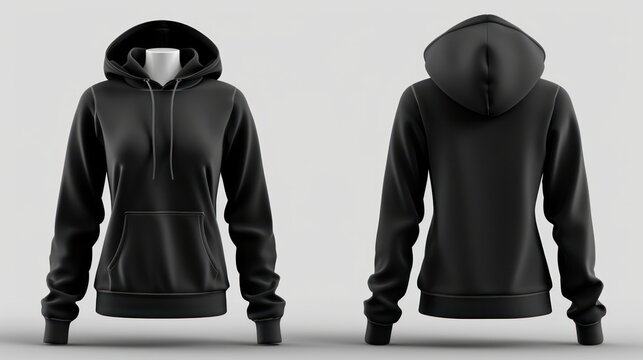 set of clothes for people. Vector outline drawing of a hoodie and