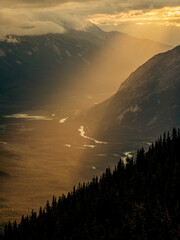 Ride the Banff Gondola in Canada and enjoy the stunning views during sunset.