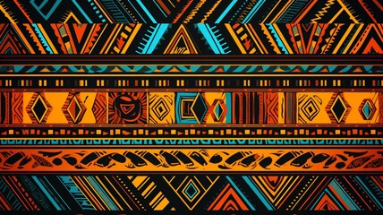 Best design African tribal pattern background colorful picture Ai generated art