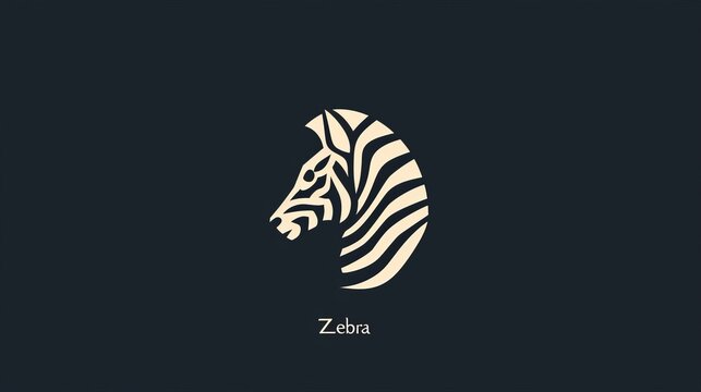 Zebra Head With the Word Zebra, A Simple and Informative Photo