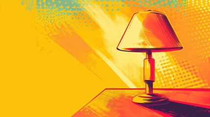 Lamp on Wooden Table, Illuminating Simplicity in Home Decor