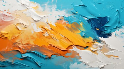 Fototapeta na wymiar Abstract artist s palette vibrant colors and textured brushstrokes in bright studio lighting.