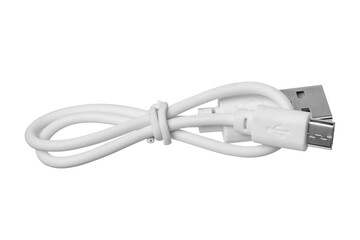 White micro USB cord