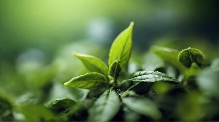 Obraz premium close up of green leaves