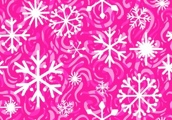 Christmas ice scribble seamless snowflakes pattern for wrapping paper and fabrics and linens and kids clothes print