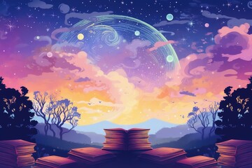 A beautiful background for the worlds book day.