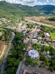 Fototapeta na wymiar Aerial view of Santa Tereza village