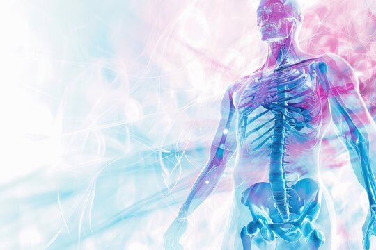 A medical illustration background for worlds health day with copy space.