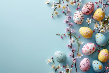 Fototapeta na wymiar Creative Easter decoration background.