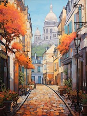 Nostalgic Parisian Pathways: Captivating Vintage European Street Scenes