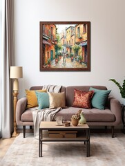 Nostalgic European Street Scenes: Venice Canal, Wall Art & Historical Paintings