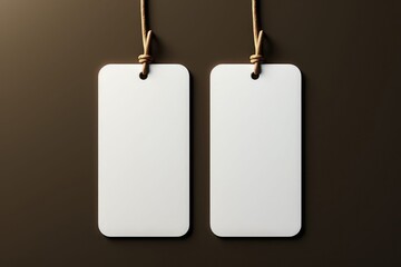 Hangtag mockups, Hanging label tag mockup, favor tag mockup, wedding favor tag mockup, swing tag mockup &mdash; A versatile template for showcasing your branding and design ideas in various industries such