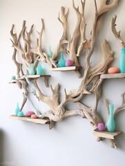 Pastel Beachside Vibes: Delightful Driftwood Displays for Wall Art